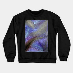 BLUE INDIGO FEATHERS PALM PRINT GOLD BLACK BLUE DECO POSTER Crewneck Sweatshirt